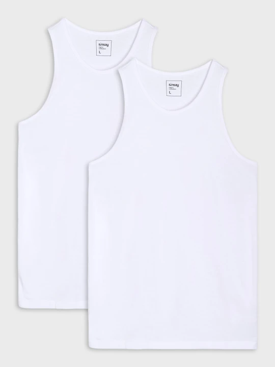 Zdjęcie produktu Sinsay - Tank top 2 pack - biały