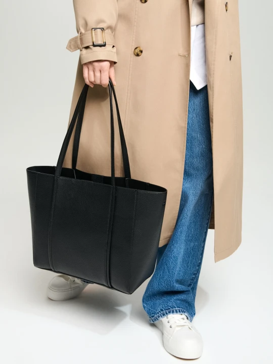 Zdjęcie produktu Sinsay - Torba shopper - czarny