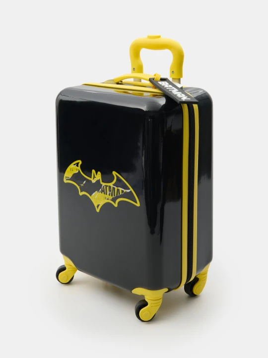 Zdjęcie produktu Sinsay - Walizka kabinowa na obrotowych kółkach z zawieszką adresową Batman - czarny