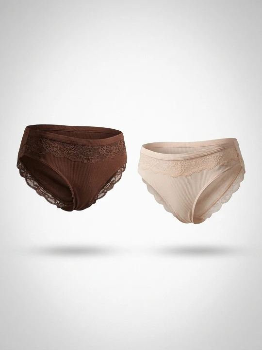Zdjęcie produktu Sinsay - Wiskozowe figi z koronkowym wykończeniem 2 pack - wielobarwny