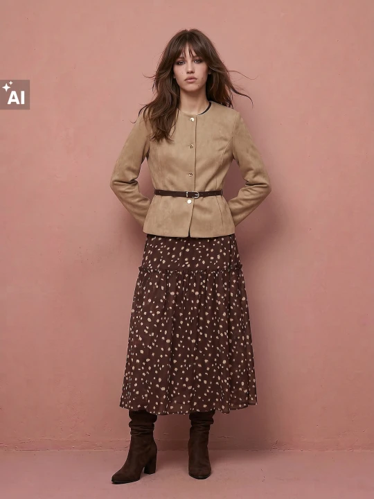 Zdjęcie produktu Sinsay - Żakiet slim fit z ozdobnymi guzikami i paskiem - beżowy