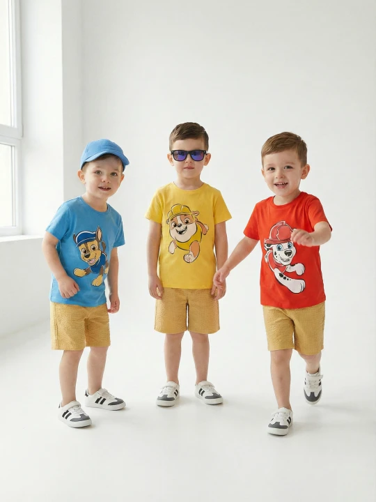 Zdjęcie produktu Sinsay - Zestaw bawełnianych koszulek z krótkim rękawem PAW Patrol 3 pack - wielobarwny