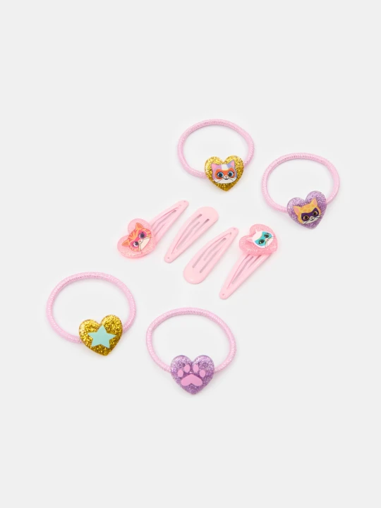 Zdjęcie produktu Sinsay - Zestaw gumek i spinek do włosów 8 pack Gabby’s Dollhouse - wielobarwny