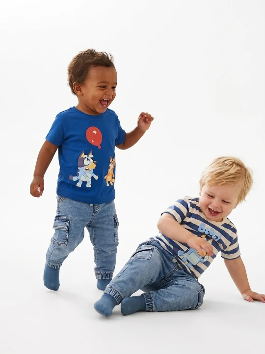 Zdjęcie produktu Sinsay - Zestaw koszulek z nadrukiem Bluey 2 pack - kremowy