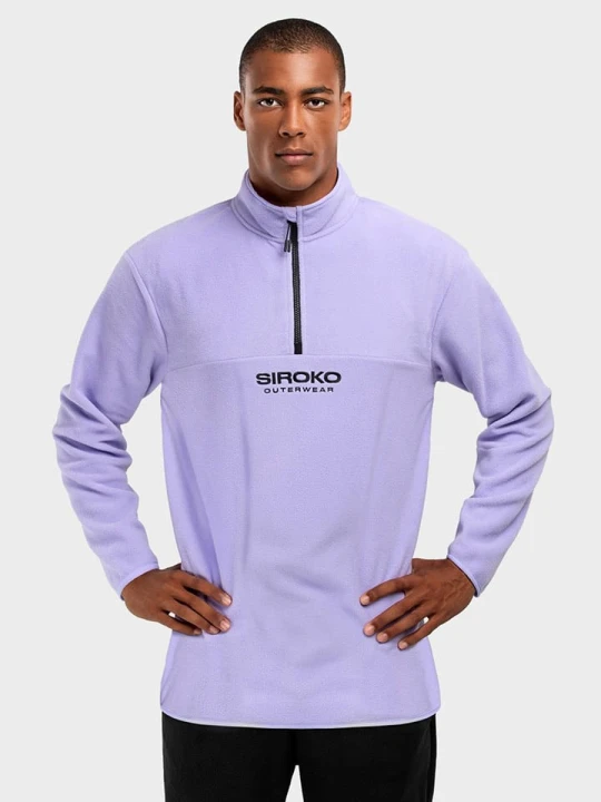 Zdjęcie produktu Siroko Bluza polarowa "Aurora" w kolorze lawendowym rozmiar: L