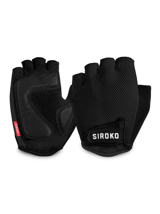 Zdjęcie produktu Siroko Rękawiczki kolarskie w kolorze czarnym rozmiar: M