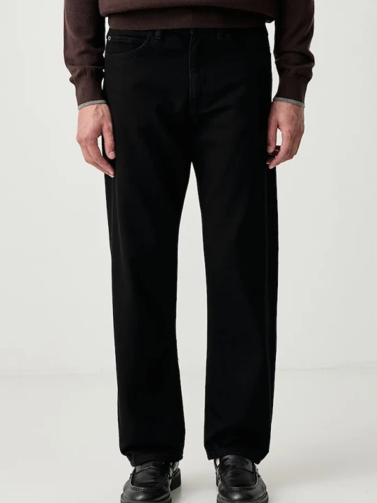Zdjęcie produktu Sisley jeansy relaxed fit męskie czarny