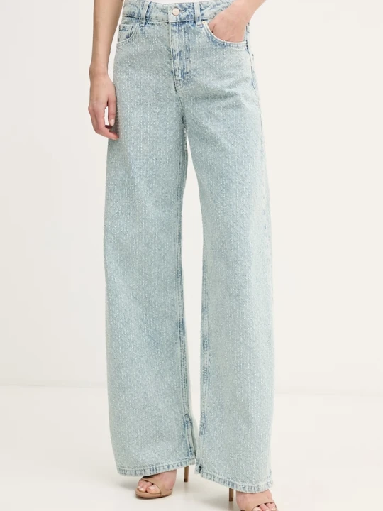 Zdjęcie produktu Sisley jeansy wide leg damskie niebieski
