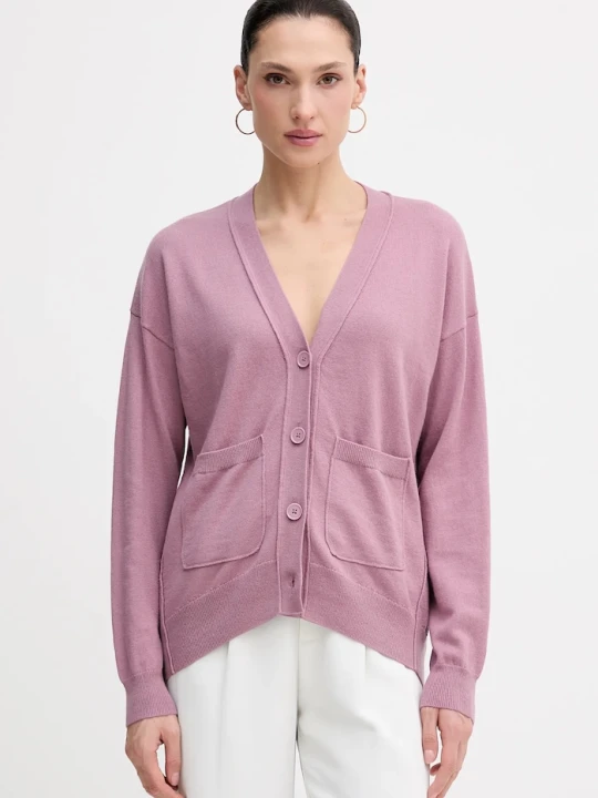 Zdjęcie produktu Sisley kardigan z domieszką wełny różowy