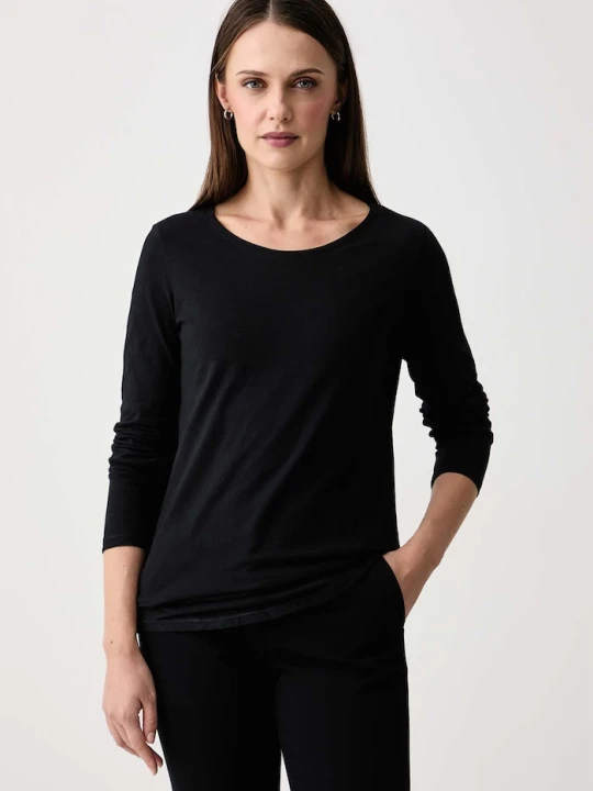 Zdjęcie produktu Sisley longsleeve damski bawełniany czarny