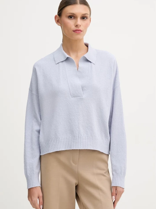 Zdjęcie produktu Sisley longsleeve damski z bawełną niebieski