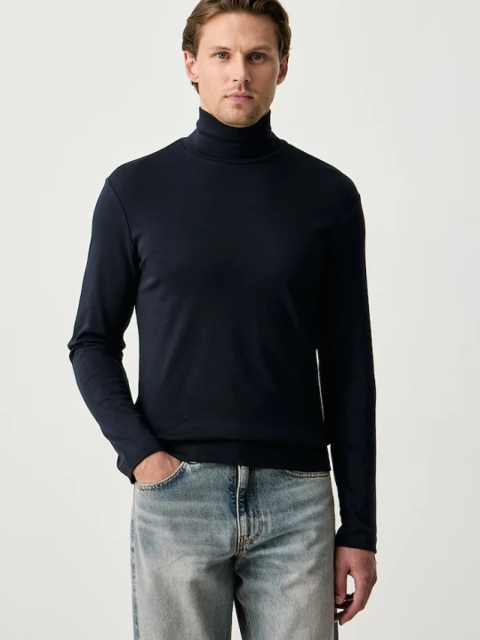 Zdjęcie produktu Sisley longsleeve męski bawełniany granatowy