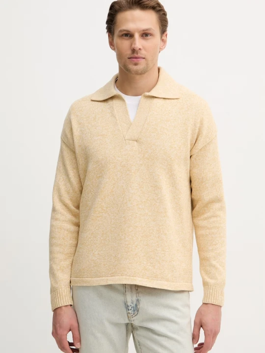 Zdjęcie produktu Sisley sweter bawełniany żółty