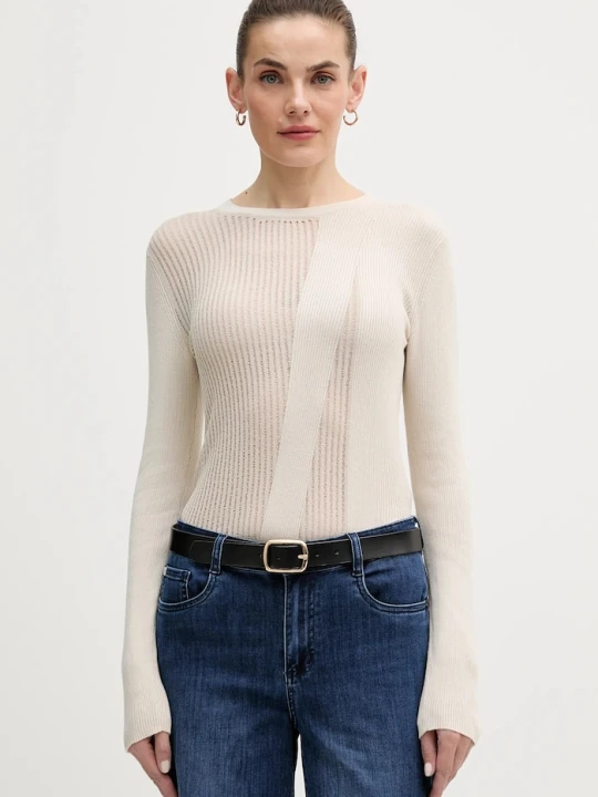Zdjęcie produktu Sisley sweter bawełniany beżowy