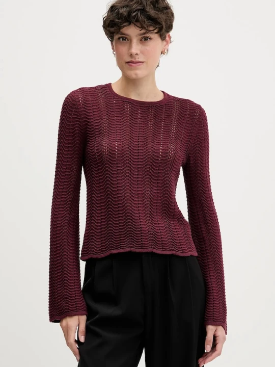 Zdjęcie produktu Sisley sweter bawełniany bordowy