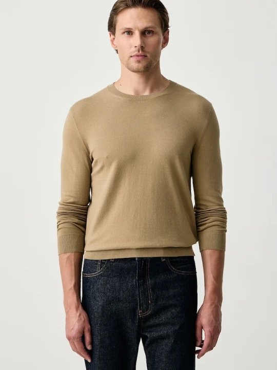 Zdjęcie produktu Sisley sweter męski z bawełną zielony