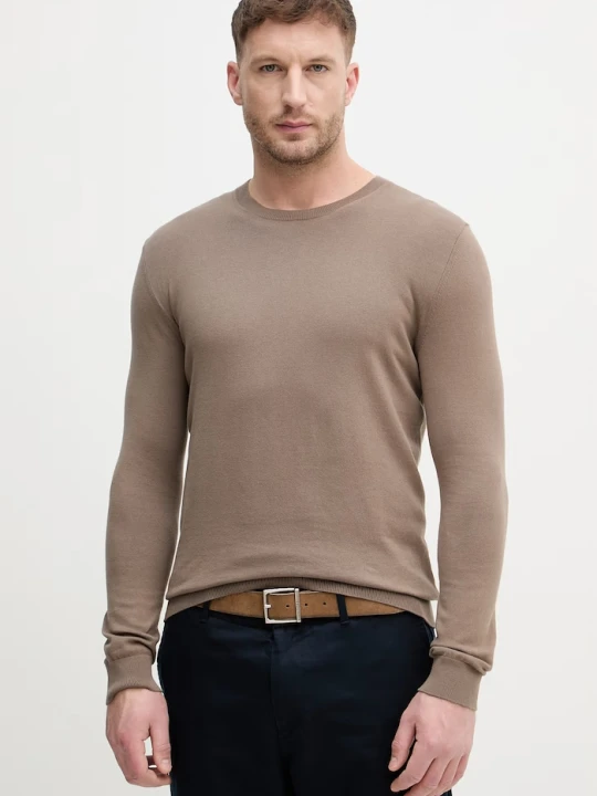 Zdjęcie produktu Sisley sweter męski z bawełny brązowy