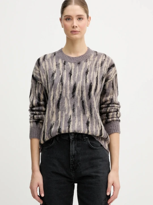 Zdjęcie produktu Sisley sweter z dodatkiem moheru szary