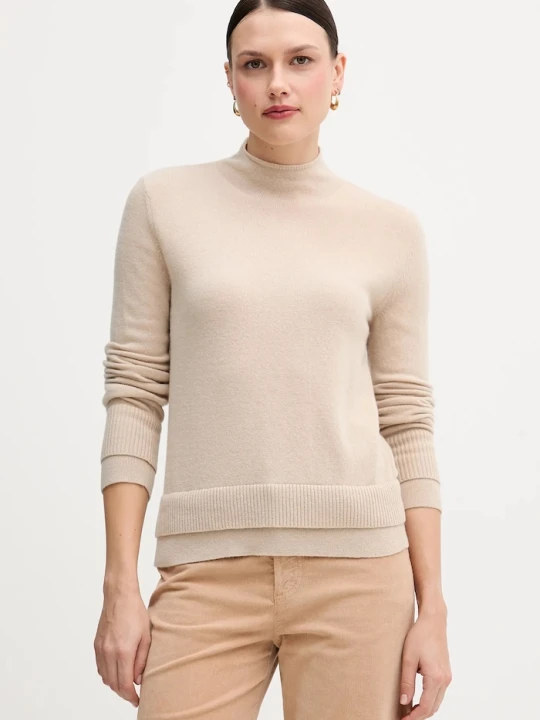 Zdjęcie produktu Sisley sweter z dodatkiem wełny beżowy