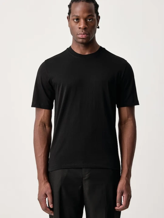 Zdjęcie produktu Sisley T-shirt męski bawełniany czarny