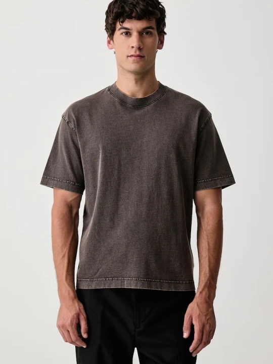 Zdjęcie produktu Sisley T-shirt męski bawełniany szary