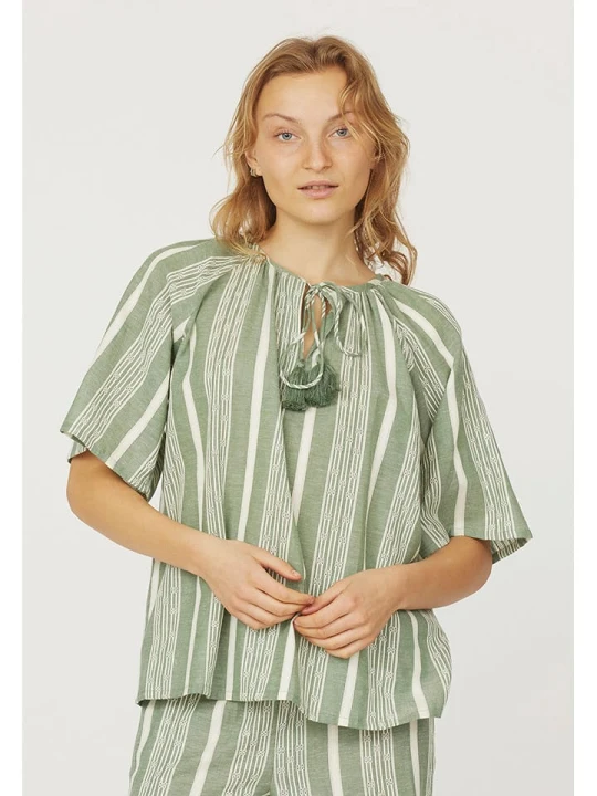 Zdjęcie produktu SisterS point Bluzka w kolorze zielono-kremowym rozmiar: XL