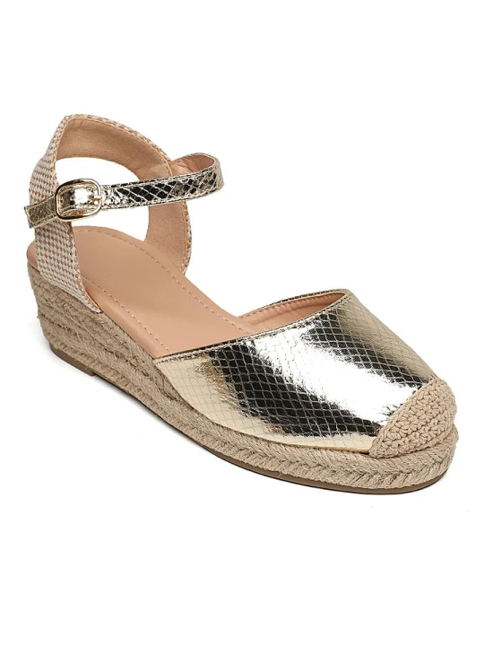 Zdjęcie produktu Sixth Sens Espadryle w kolorze złotym na koturnie rozmiar: 40