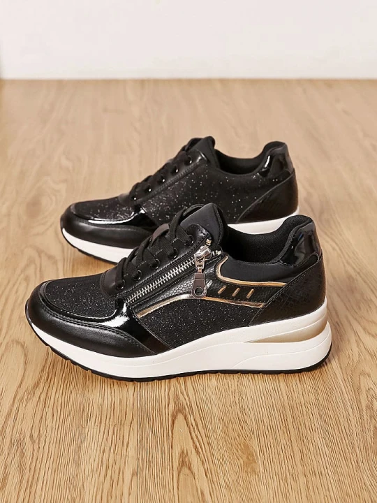 Zdjęcie produktu Sixth Sens Sneakersy w kolorze czarnym na koturnie rozmiar: 38
