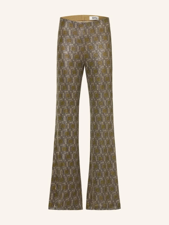 Zdjęcie produktu Siyu Spodnie Bootcut Z Dżerseju gruen beżowy