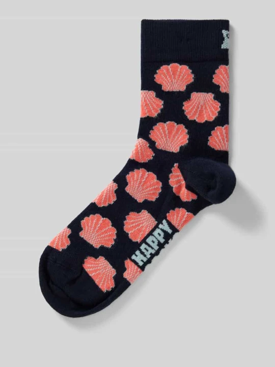 Zdjęcie produktu Skarpeta z bawełnianej mieszanki model 'SEA SHELL' Happy Socks Ciemnoniebieski