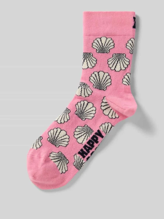Zdjęcie produktu Skarpeta z bawełnianej mieszanki model 'SEA SHELL' Happy Socks Różowy