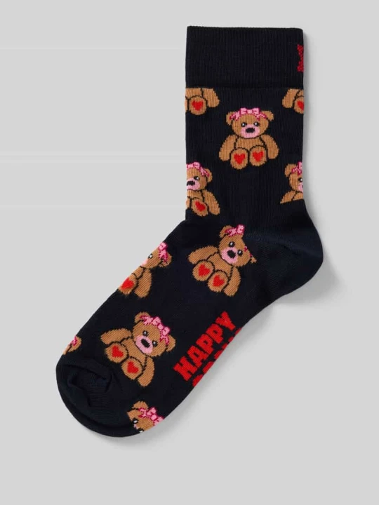 Zdjęcie produktu Skarpeta z mieszanki bawełny model 'TEDDY' Happy Socks Ciemnoniebieski