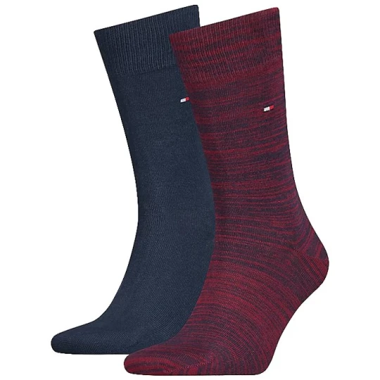 Zdjęcie produktu Skarpetki 2 pary Th Men Sock Classic 2P Navy / Rouge 371111 116 039 (TH648-b) Tommy Hilfiger