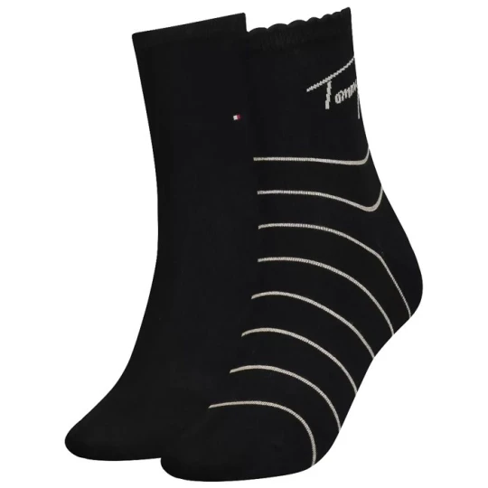 Zdjęcie produktu Skarpetki 2 pary Th Women Short Sock 2P To Black 701220252 002 039 (TH651-a) Tommy Hilfiger