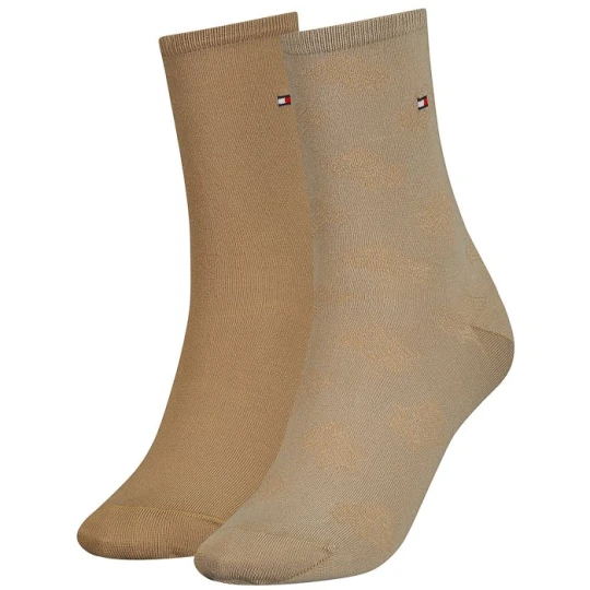 Zdjęcie produktu Skarpetki 2 pary Th Women Sock 2P Tencel Beige Combo 701221054 002 035 (TH655-b) Tommy Hilfiger
