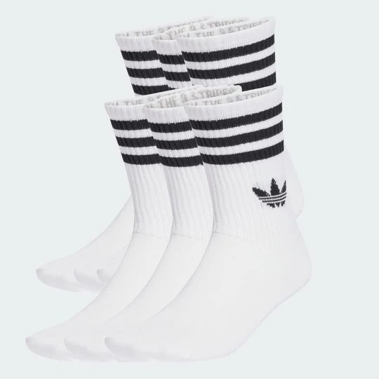 Zdjęcie produktu Skarpetki 3-Stripes Crew 6 Pairs Adidas biały