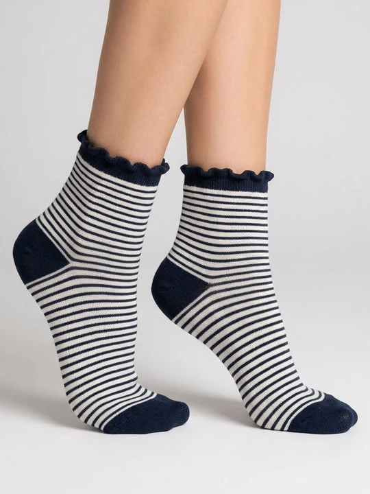 Zdjęcie produktu Skarpetki bawełniane z pikotką - Scp Stripes MARILYN