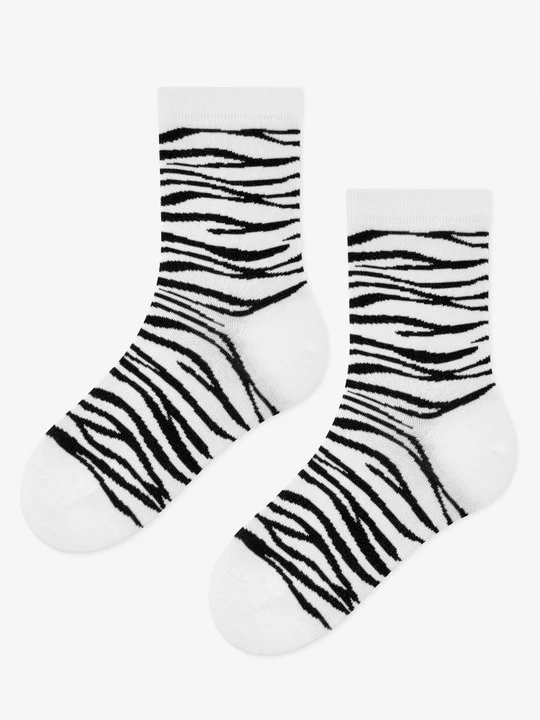 Zdjęcie produktu Skarpetki damskie bawełniane w modny wzór zebry Zebra Marilyn