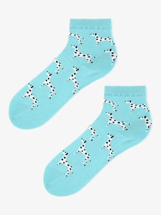 Zdjęcie produktu Skarpetki damskie z grafiką dalmatyńczyków SL Dalmatian Marilyn niebieski