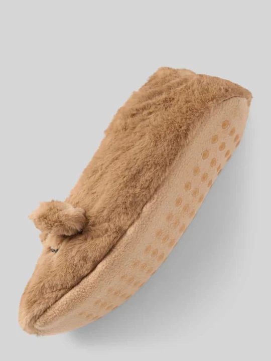Zdjęcie produktu Skarpetki do przytulania z ozdobne aplikacje i wypustki CAPELLI NEW YORK Camel
