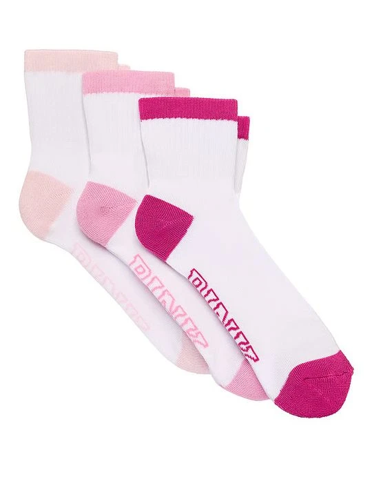 Zdjęcie produktu PINK 3 pary skarpetek quarter Victoria's Secret