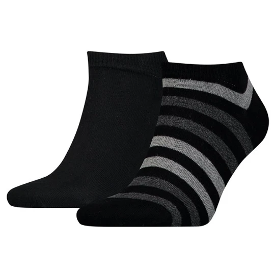 Zdjęcie produktu Skarpetki stopki 2 pary Men Duo Stripe Sneaker 2 Black 382000001 200 039 (TH307-a) Tommy Hilfiger