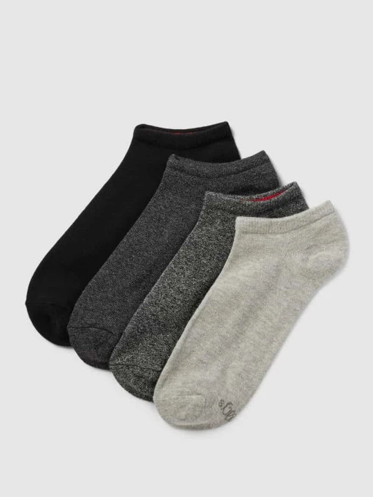 Zdjęcie produktu Skarpetki sneakers z domieszką stretcha, 4-pak s.Oliver Antracytowy melanż