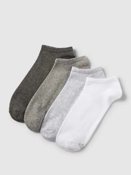 Zdjęcie produktu Skarpetki sneakers z domieszką stretcha, 4-pak s.Oliver Jasnoszary