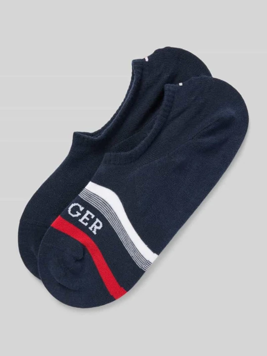 Zdjęcie produktu Skarpetki stopki z elastycznym, prążkowanym ściągaczem w zestawie 2 szt. Tommy Hilfiger Granatowy