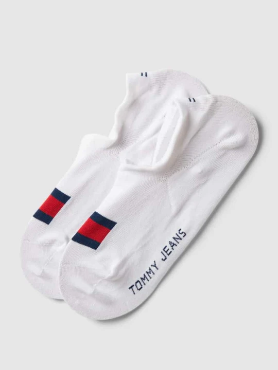 Zdjęcie produktu Skarpetki stopki z nadrukiem z logo w zestawie 2 szt. Tommy Hilfiger Biały