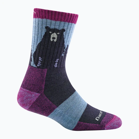 Zdjęcie produktu Skarpety damskie Darn Tough Bear Town Micro Crew Cushion purple Fioletowy