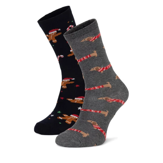 Zdjęcie produktu Skarpety długie Lasocki 2MB-002-AW24 (2-pack) Szary