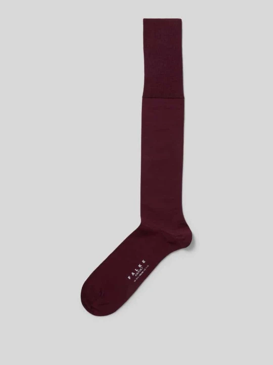 Zdjęcie produktu Podkolanówki z mieszanka wełny merino model 'Airport' Falke Bordowy