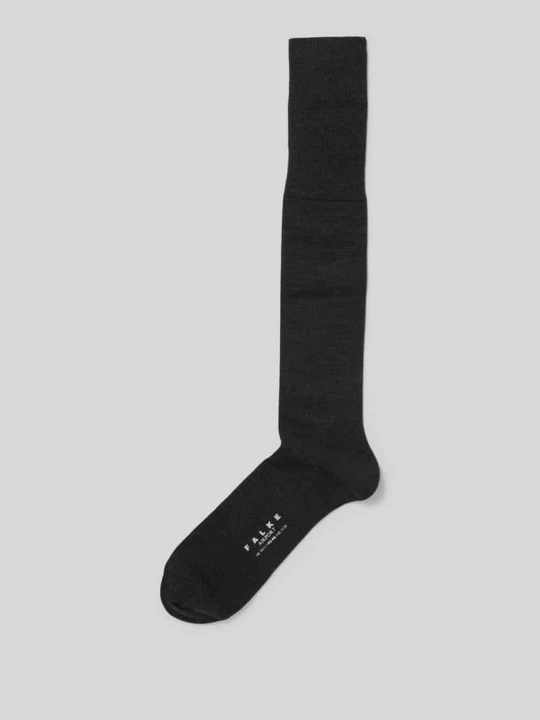 Zdjęcie produktu Podkolanówki z mieszanka wełny merino model 'Airport' Falke Antracytowy